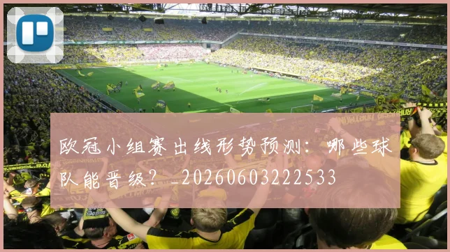 欧冠小组赛出线形势预测：哪些球队能晋级？_20260603222533